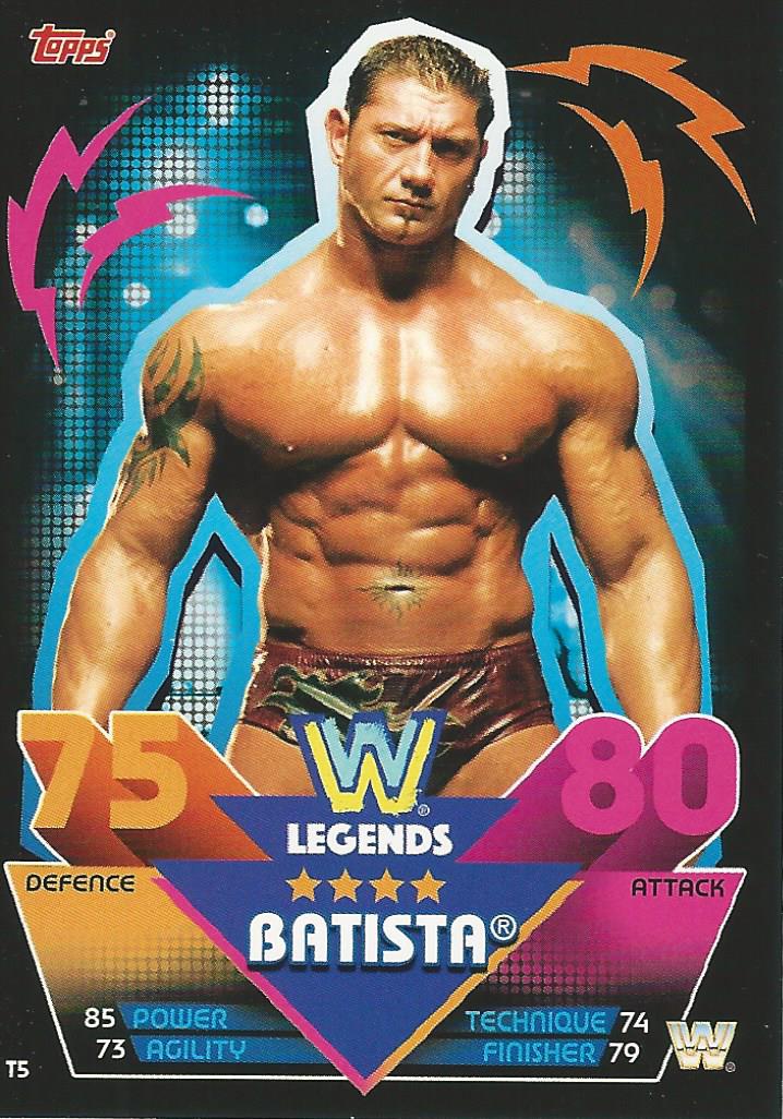 WWE Topps Slam Attax Reloaded 2020 Trading Card Batista T5