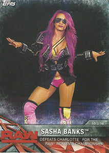 WWE Topps Women Division 2017 Trading Card Sasha Banks WWE-10