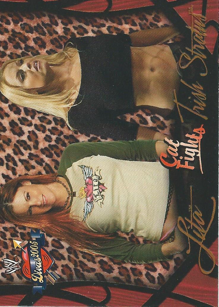WWE Fleer Divas 2005 Trading Card Lita vs Trish Stratus No.60