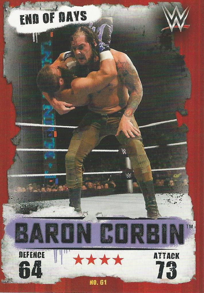 WWE Topps Slam Attax Takeover 2016 Trading card Baron Corbin No.61