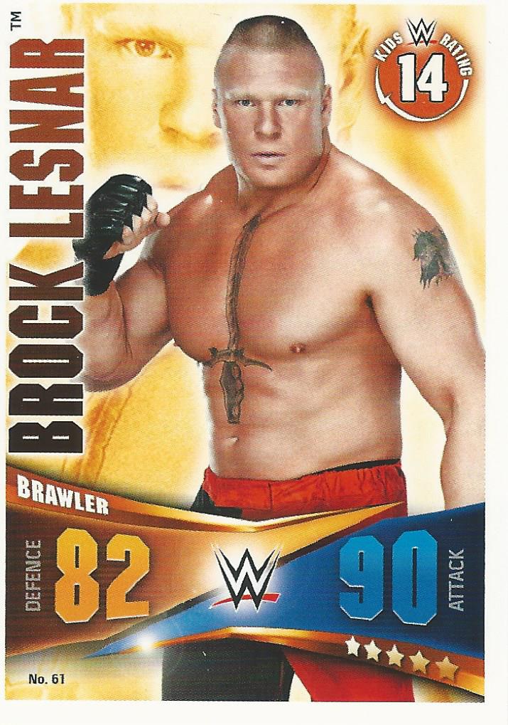 WWE Topps Slam Attax Rivals 2014 Trading Card Brock Lesnar No.61