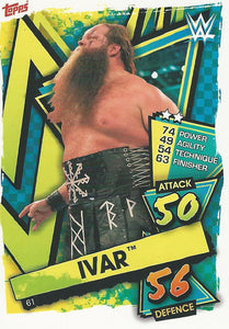 WWE Topps Slam Attax 2021 Trading Card Ivar No.61