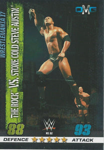 WWE Topps Slam Attax 10th Edition Trading Card 2017 The Rock vs Steve Austin No.62