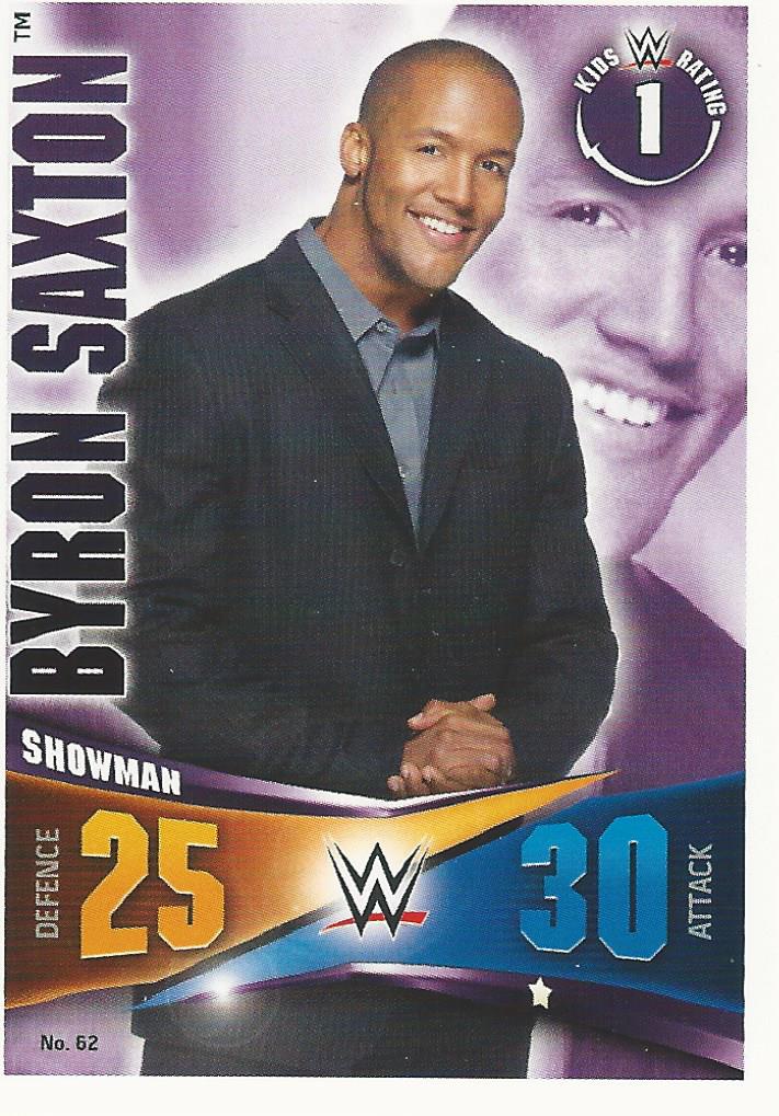 WWE Topps Slam Attax Rivals 2014 Trading Card Byron Saxton No.62