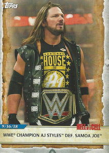 WWE Topps Road to Wrestlemania 2020 Trading Cards AJ Styles No.62