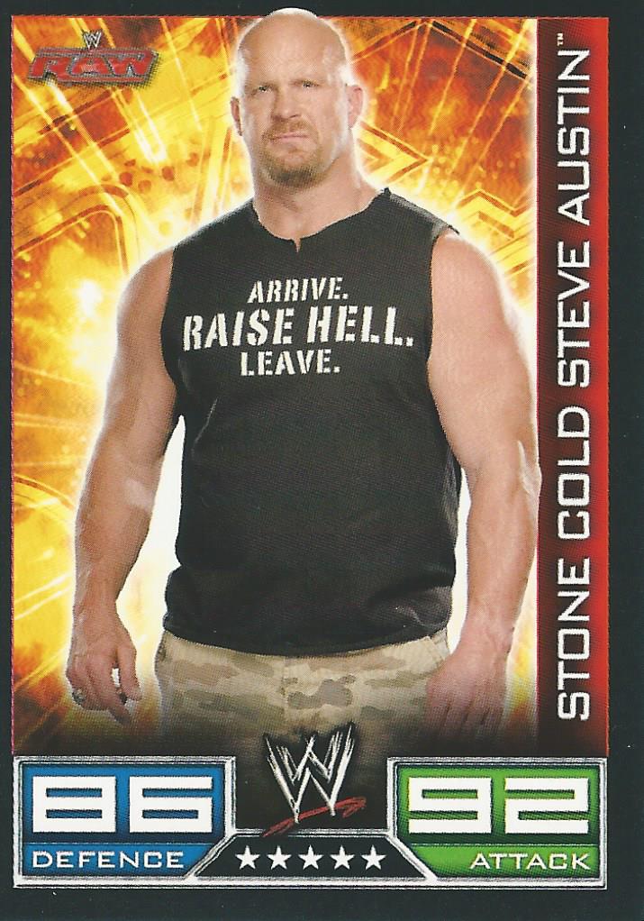 WWE Topps Slam Attax 2008 Trading Cards Stone Cold Steve Austin No.62