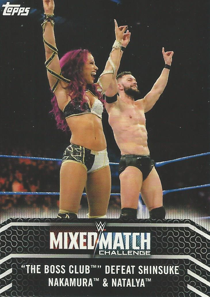 WWE Topps Women Division 2018 Trading Cards Sasha Banks and Finn Balor MM-13