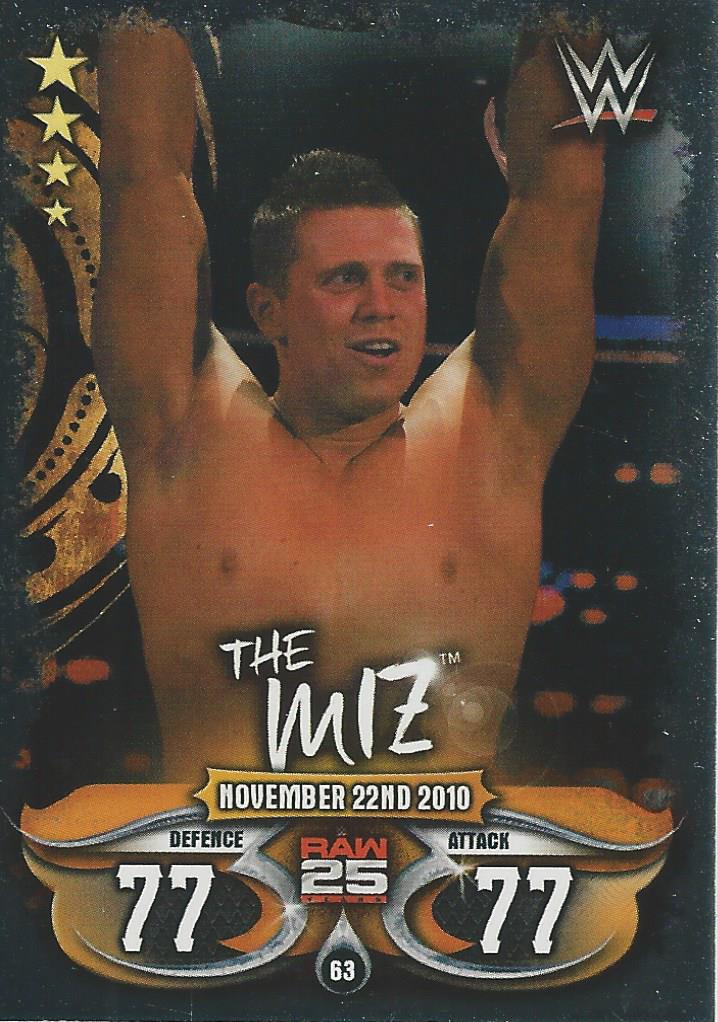 WWE Topps Slam Attax Live 2018 Trading Card The Miz No.63