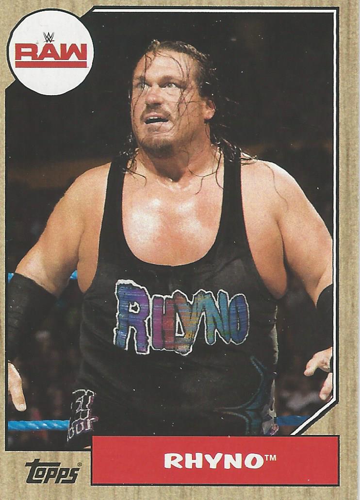 WWE Topps Heritage 2017 Trading Card Rhyno No.64