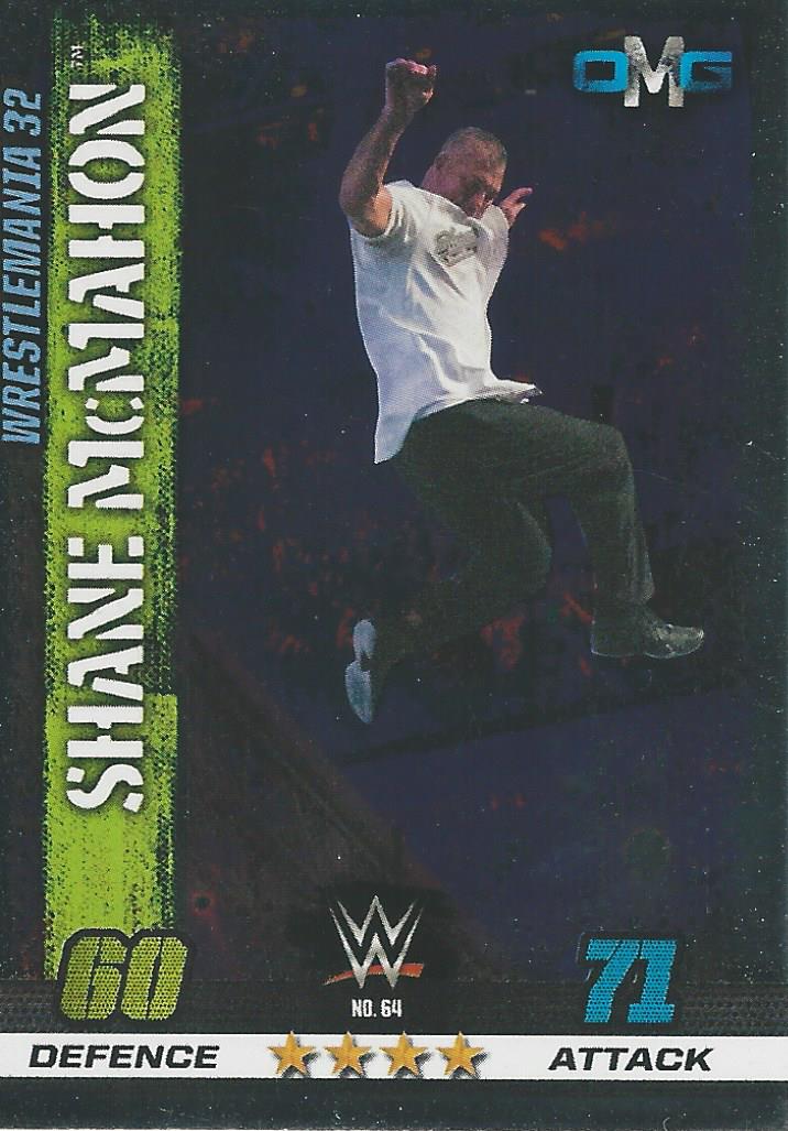 WWE Topps Slam Attax 10th Edition Trading Card 2017 Shane McMahon No.64