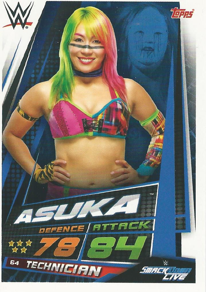 WWE Topps Slam Attax Universe 2019 Trading Card Asuka No.64