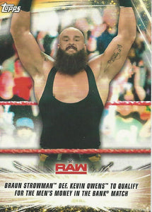 WWE Topps Summerslam 2019 Trading Card Braun Strowman No.64