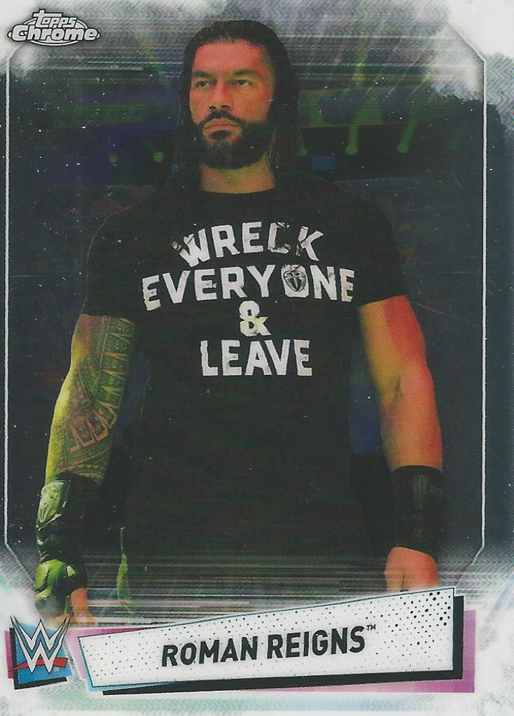 WWE Topps Chrome 2021 Trading Cards Roman Reigns No.64