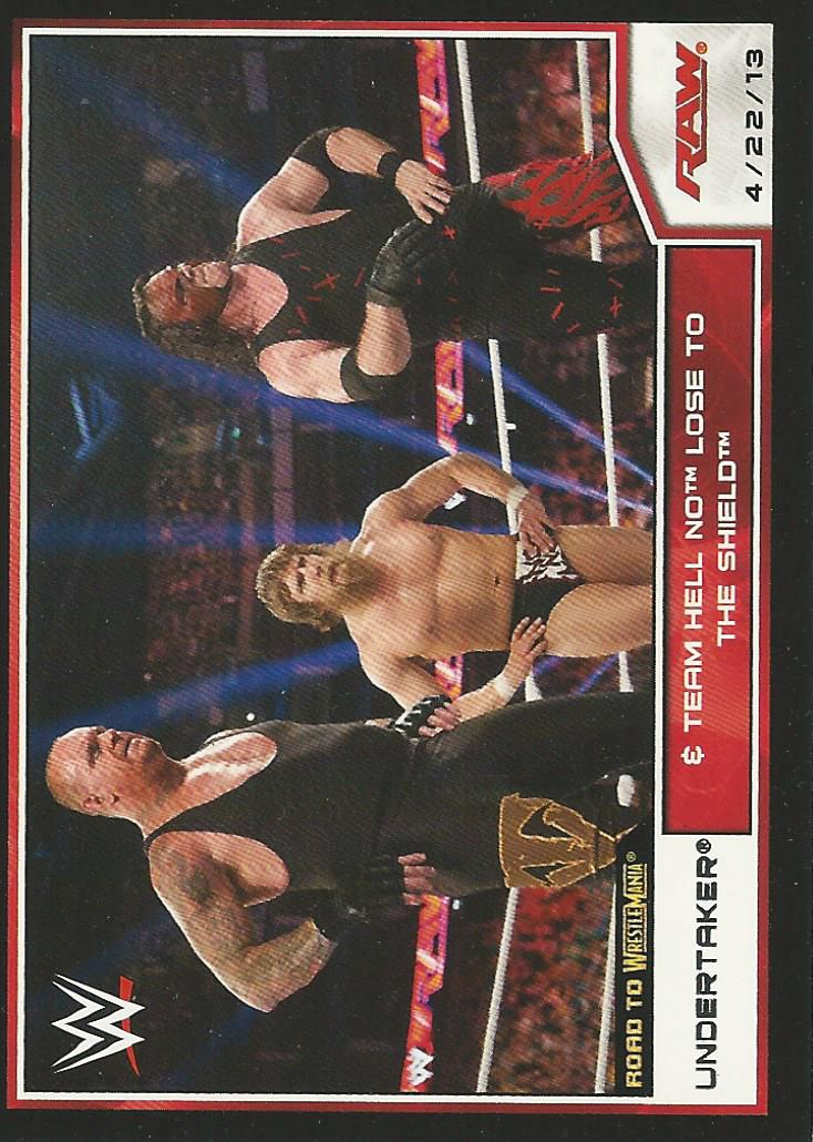 WWE Topps Road to Wrestlemania 2014 Trading Cards Daniel Bryan Kane and Undertaker No.5