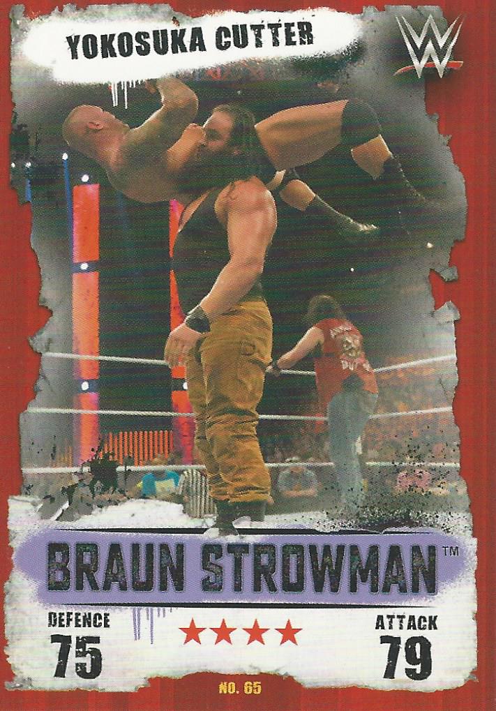 WWE Topps Slam Attax Takeover 2016 Trading Card Braun Strowman No.65