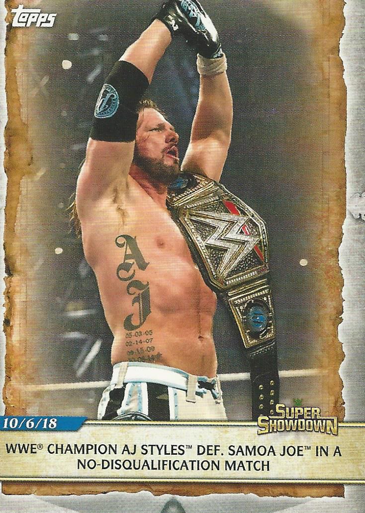 WWE Topps Road to Wrestlemania 2020 Trading Cards AJ Styles No.65