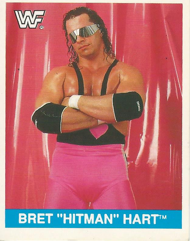 WWF Merlin Sticker Collection 1990 Bret Hart No.65