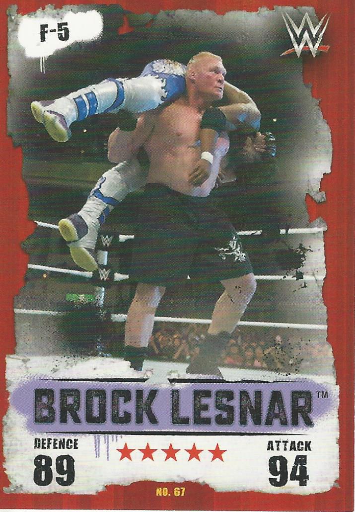 WWE Topps Slam Attax Takeover 2016 Trading Card Brock Lesnar No.67
