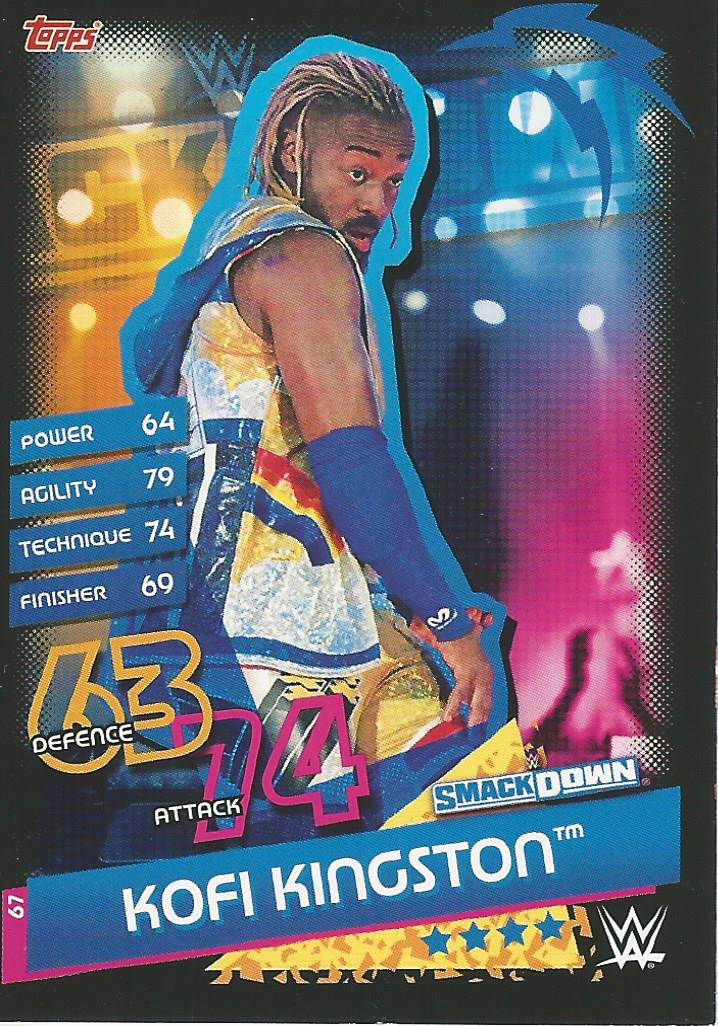 WWE Topps Slam Attax Reloaded 2020 Trading Card Kofi Kingston No.67