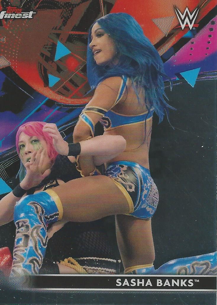 WWE Topps Finest 2021 Trading Cards Sasha Banks No.67