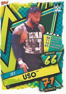 WWE Topps Slam Attax 2021 Trading Card Jey Uso No.67