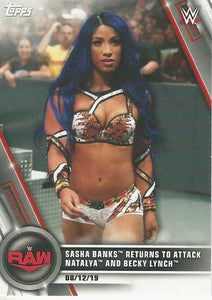 WWE Topps Women Division 2020 Trading Cards Sasha Banks No.67