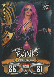 WWE Topps Slam Attax Live 2018 Trading Card Sasha Banks No.68