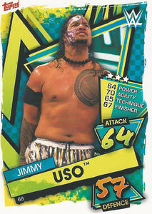 WWE Topps Slam Attax 2021 Trading Card Jimmy Uso No.68