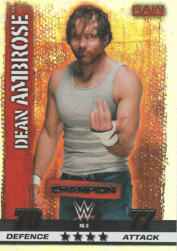 WWE Topps Slam Attax 10th Edition Trading Card 2017 Champion Dean Ambrose No.6