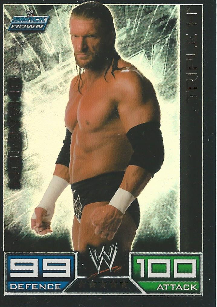 WWE Topps Slam Attax 2008 Trading Cards Triple H Champion No.6