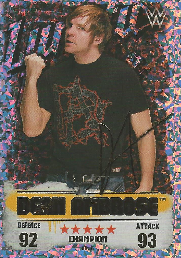 WWE Topps Slam Attax Takeover 2016 Trading Card Dean Ambrose Gold Champion No.6