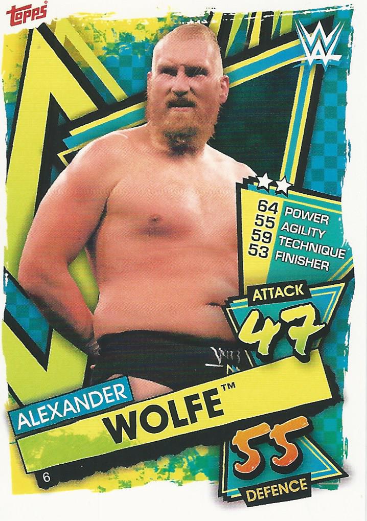 WWE Topps Slam Attax 2021 Trading Card Alexander Wolfe No.6