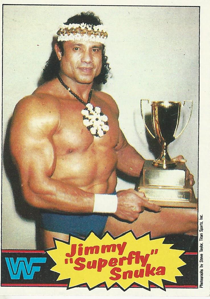 WWF Topps Wrestling Cards 1985 Superfly Jimmy Snuka No.6