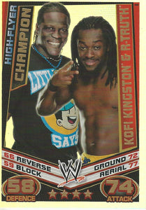 WWE Topps Slam Attax Rebellion 2012 Trading Card Kofi Kingston & R-Truth Champion No.6