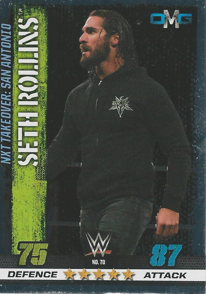 WWE Topps Slam Attax 10th Edition Trading Card 2017 Seth Rollins No.70