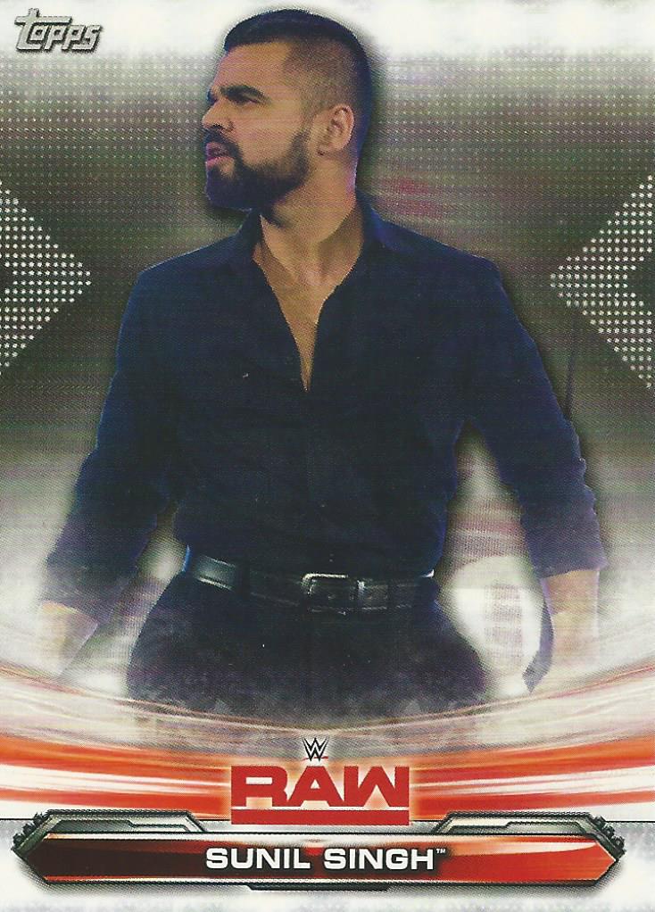 WWE Topps Raw 2019 Trading Card Sunil Singh No.70