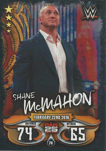 WWE Topps Slam Attax Live 2018 Trading Card Shane McMahon No.70