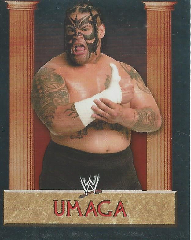 WWE Merlin Heros 2008 Stickers Umaga Foil No.70