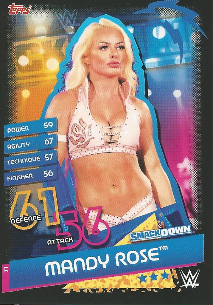 WWE Topps Slam Attax Reloaded 2020 Trading Card Mandy Rose No.71