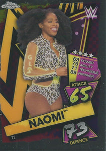 WWE Topps Slam Attax Chrome 2021 Trading Cards Naomi No.72