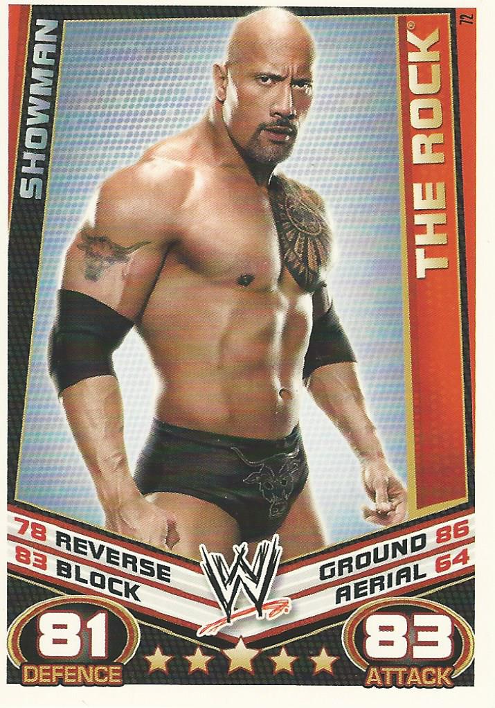 WWE Topps Slam Attax Rebellion 2012 Trading Card The Rock No.72