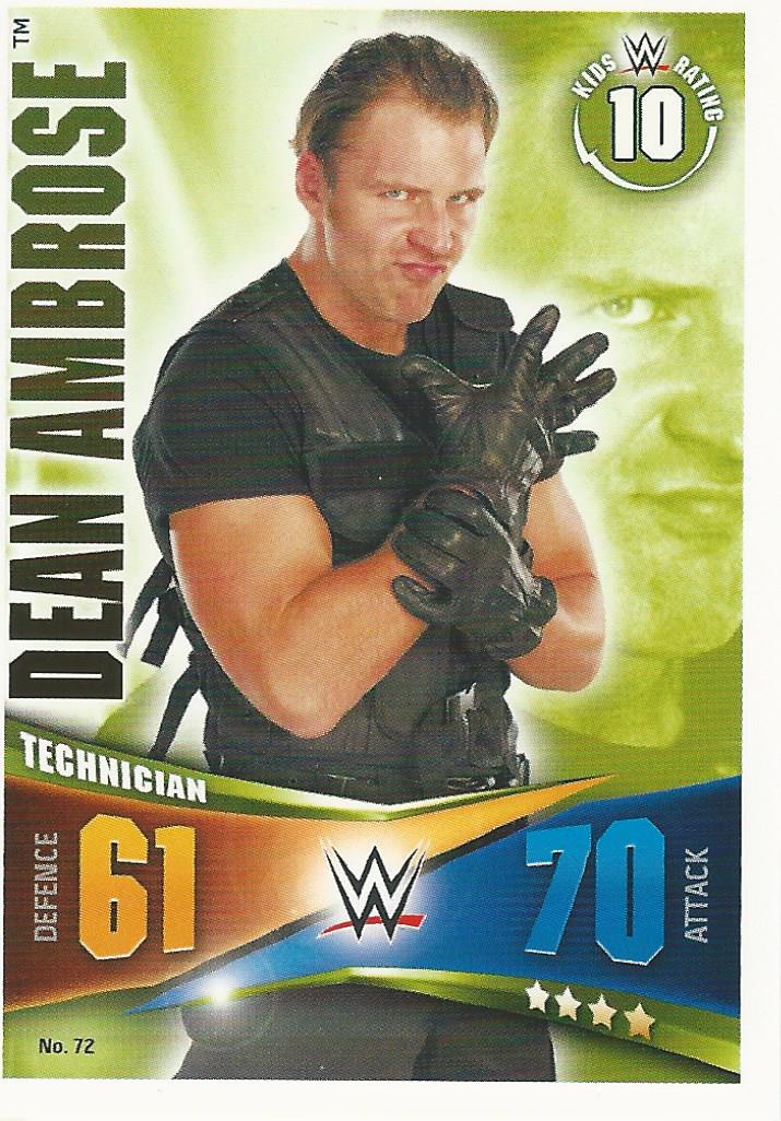 WWE Topps Slam Attax Rivals 2014 Trading Card Dean Ambrose No.72