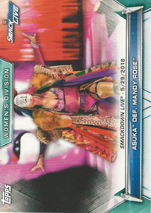 WWE Topps Women Division 2019 Trading Card Asuka No.72