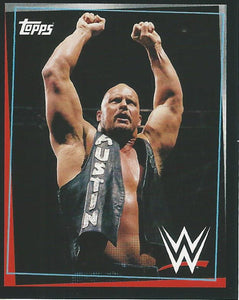 WWE Topps Road to Wrestlemania Stickers 2021 Stone Cold Steve Austin No.73