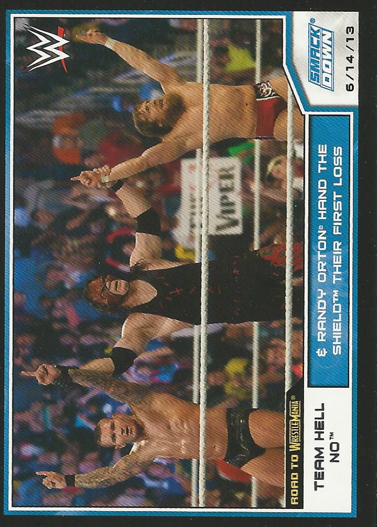 WWE Topps Road to Wrestlemania 2014 Trading Cards Daniel Bryan Randy Orton and Kane No.13