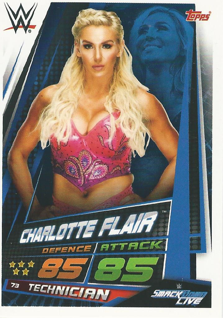 WWE Topps Slam Attax Universe 2019 Trading Card Charlotte Flair No.73