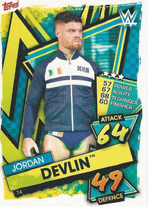 WWE Topps Slam Attax 2021 Trading Card Jordan Devlin No.74