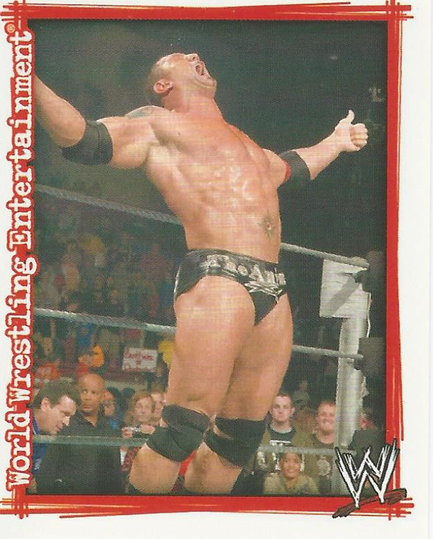 WWE Topps Superstars Uncovered 2007 Sticker Collection Batista No.74