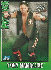 WWE Topps Payback 2006 Trading Card Tony Mamaluke No.74