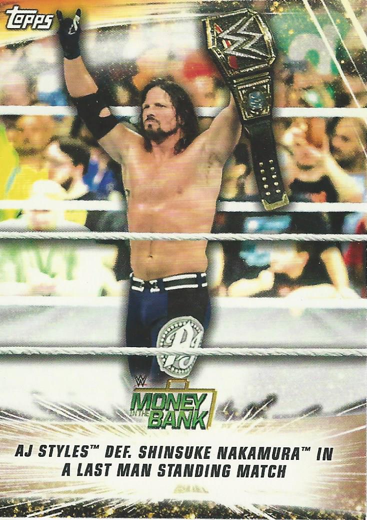 WWE Topps Summerslam 2019 Trading Card AJ Styles No.74